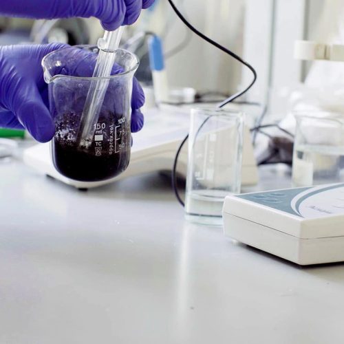 Hands Of A Scientist Measuring Ph Of The Sample